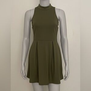 Decree Sleeveless olive green Mini Dress